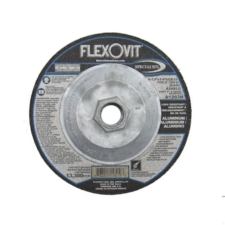 Flexovit DEPRESSED CENTER GRINDING WHEEL A1203H